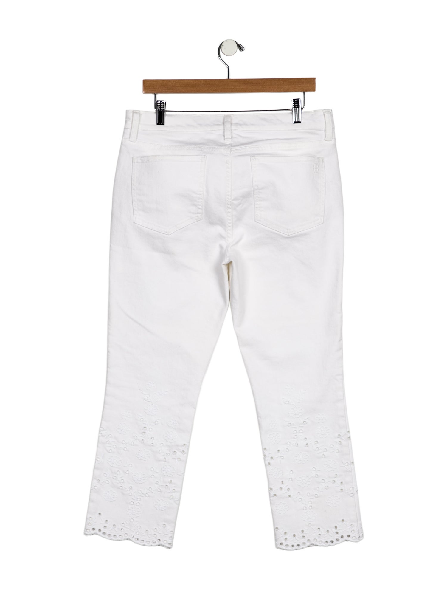 Tory Burch Mid-Rise Straight Leg Jeans