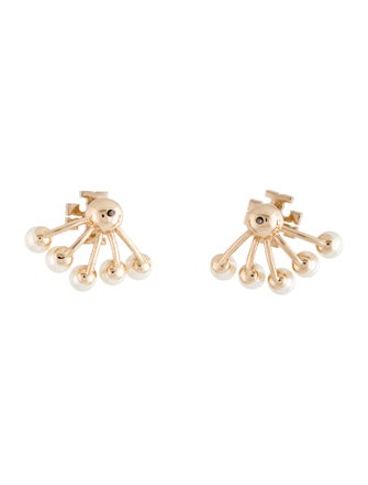 Tory Burch Faux Pearl & Crystal Kira Drop Earrings