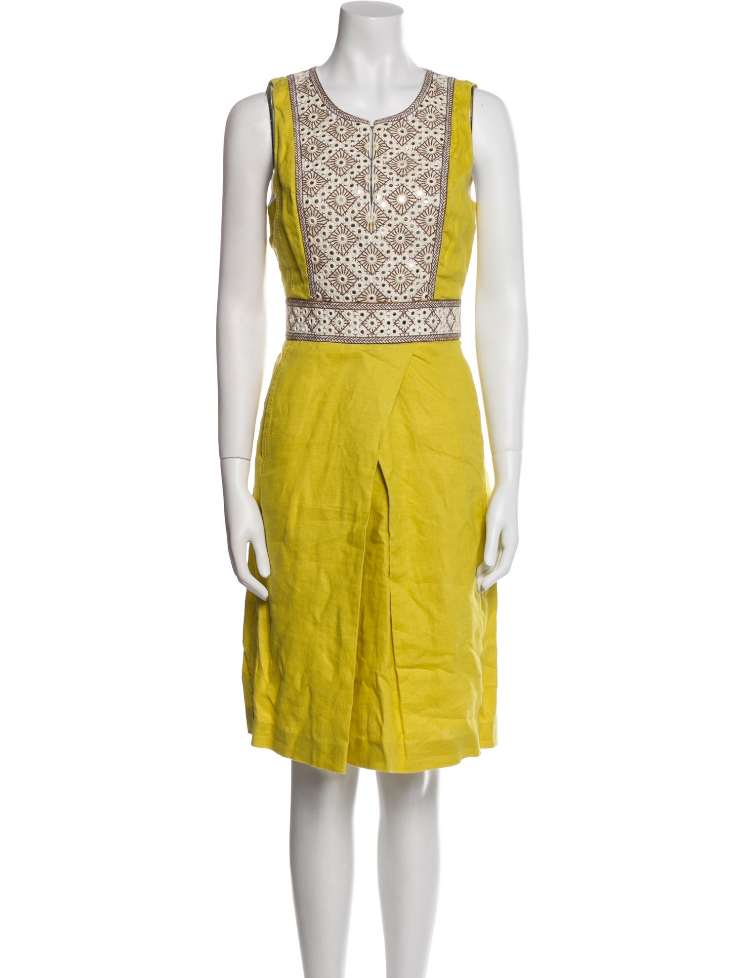 Tory Burch Linen Knee-Length Dress