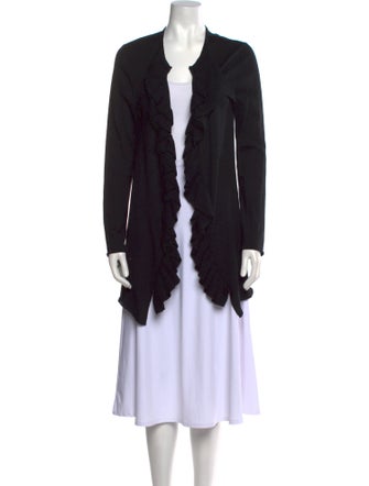 Tory Burch Merino Wool Open Front Sweater