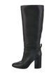 Tory Burch Leather Chain-Link Accents Riding Boots