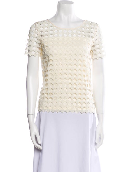 Tory Burch Bateau Neckline Short Sleeve Top