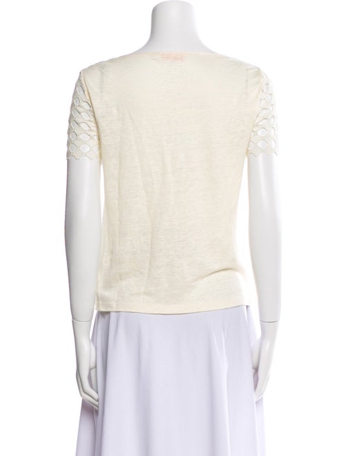 Tory Burch Bateau Neckline Short Sleeve Top