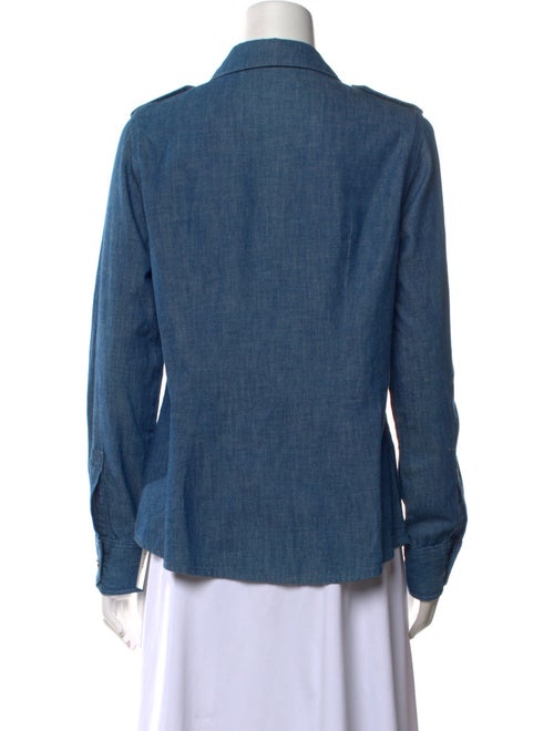 Tory Burch Long Sleeve Button-Up Top