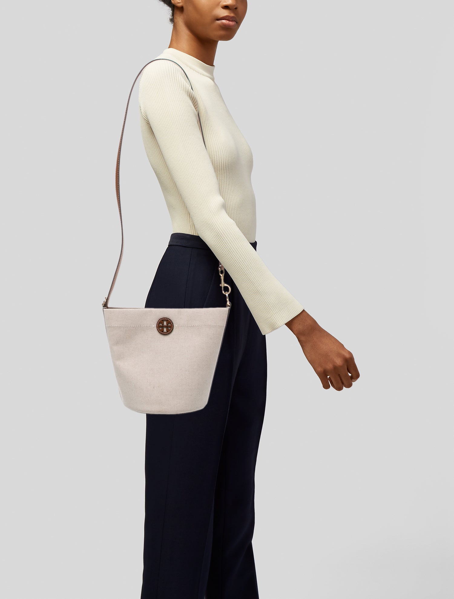 Tory Burch Canvas Bucket Bag
