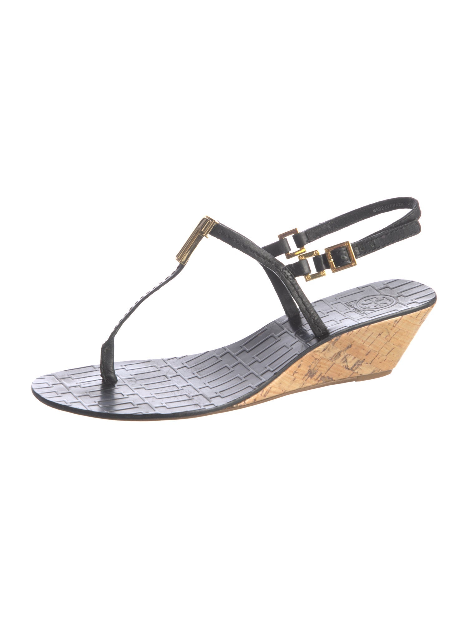 Tory Burch Leather T-Strap Sandals