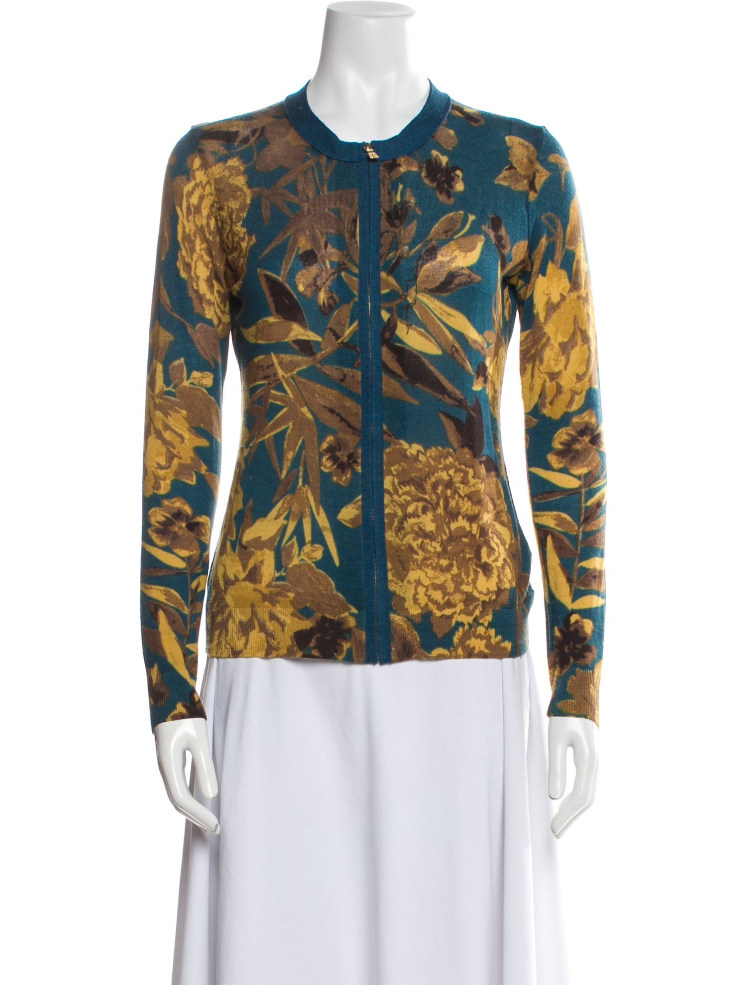 Tory Burch Wool Floral Print Evening Jacket