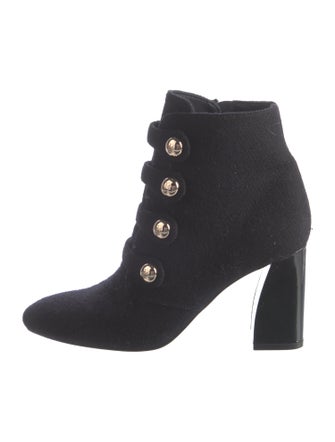 Tory Burch Wool Lace-Up Boots