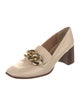 Tory Burch Leather Chain-Link Accents Pumps