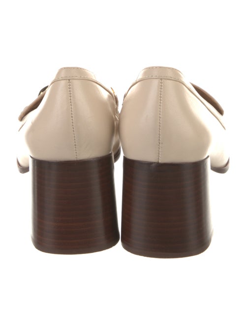 Tory Burch Leather Chain-Link Accents Pumps