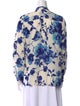 Tory Burch Silk Floral Print Button-Up Top