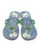 Tory Burch Rubber Floral Print Flip Flops
