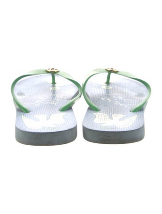 Tory Burch Rubber Floral Print Flip Flops