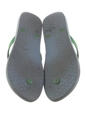 Tory Burch Rubber Floral Print Flip Flops