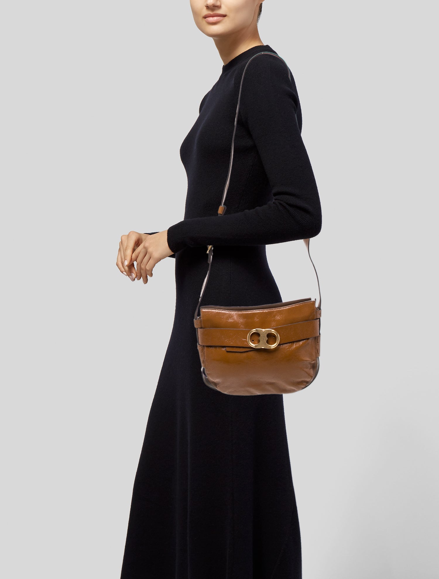 Tory Burch Patent Leather Messenger Bag