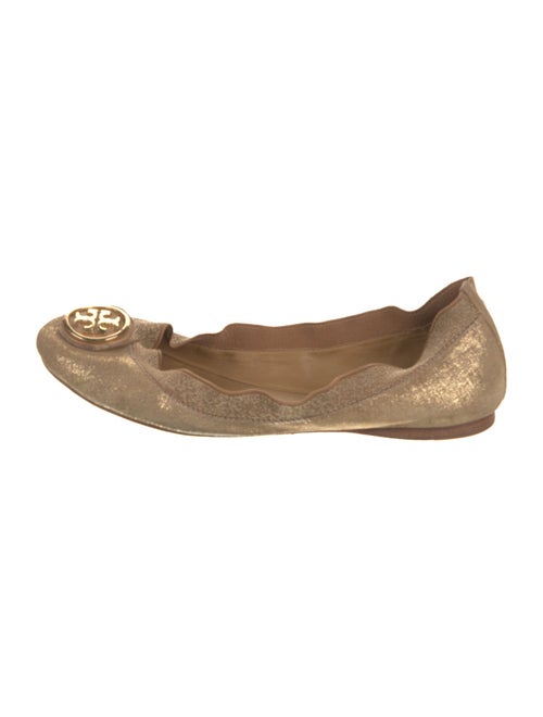 Tory Burch Floral Print Glitter Accents Ballet Flats