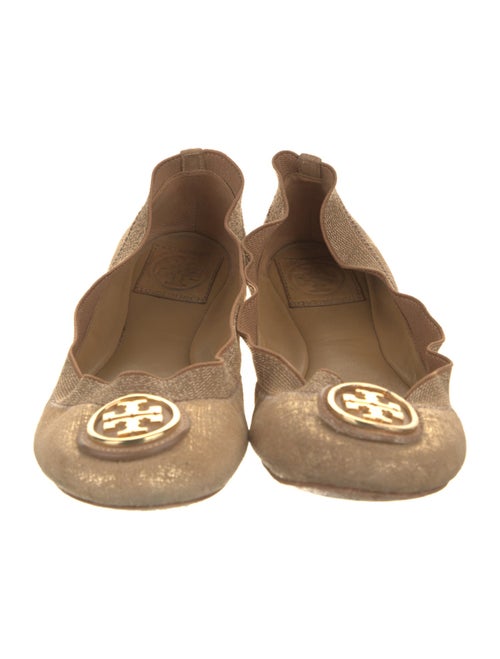 Tory Burch Floral Print Glitter Accents Ballet Flats