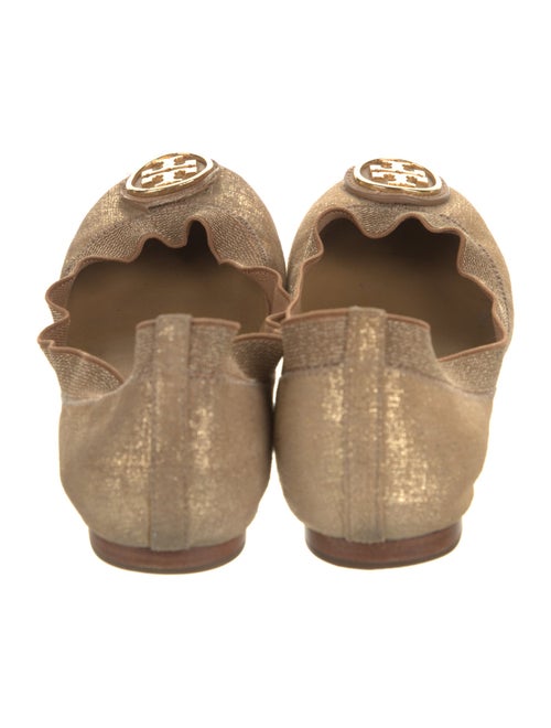 Tory Burch Floral Print Glitter Accents Ballet Flats