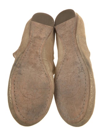 Tory Burch Floral Print Glitter Accents Ballet Flats