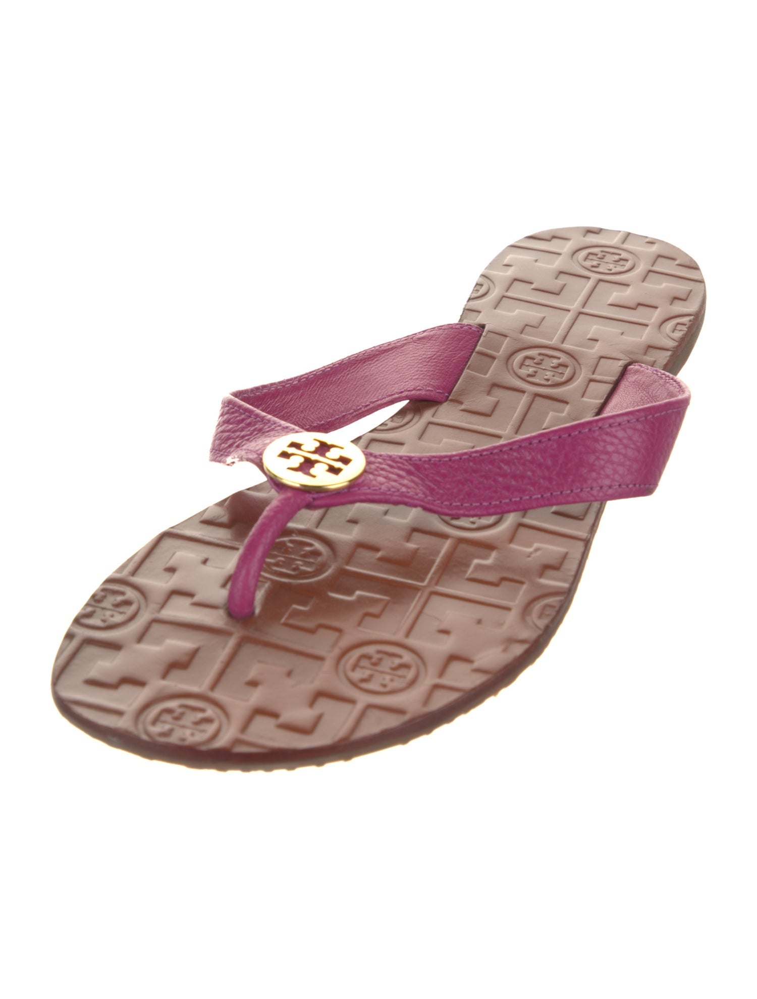 Tory Burch Leather Printed Slides