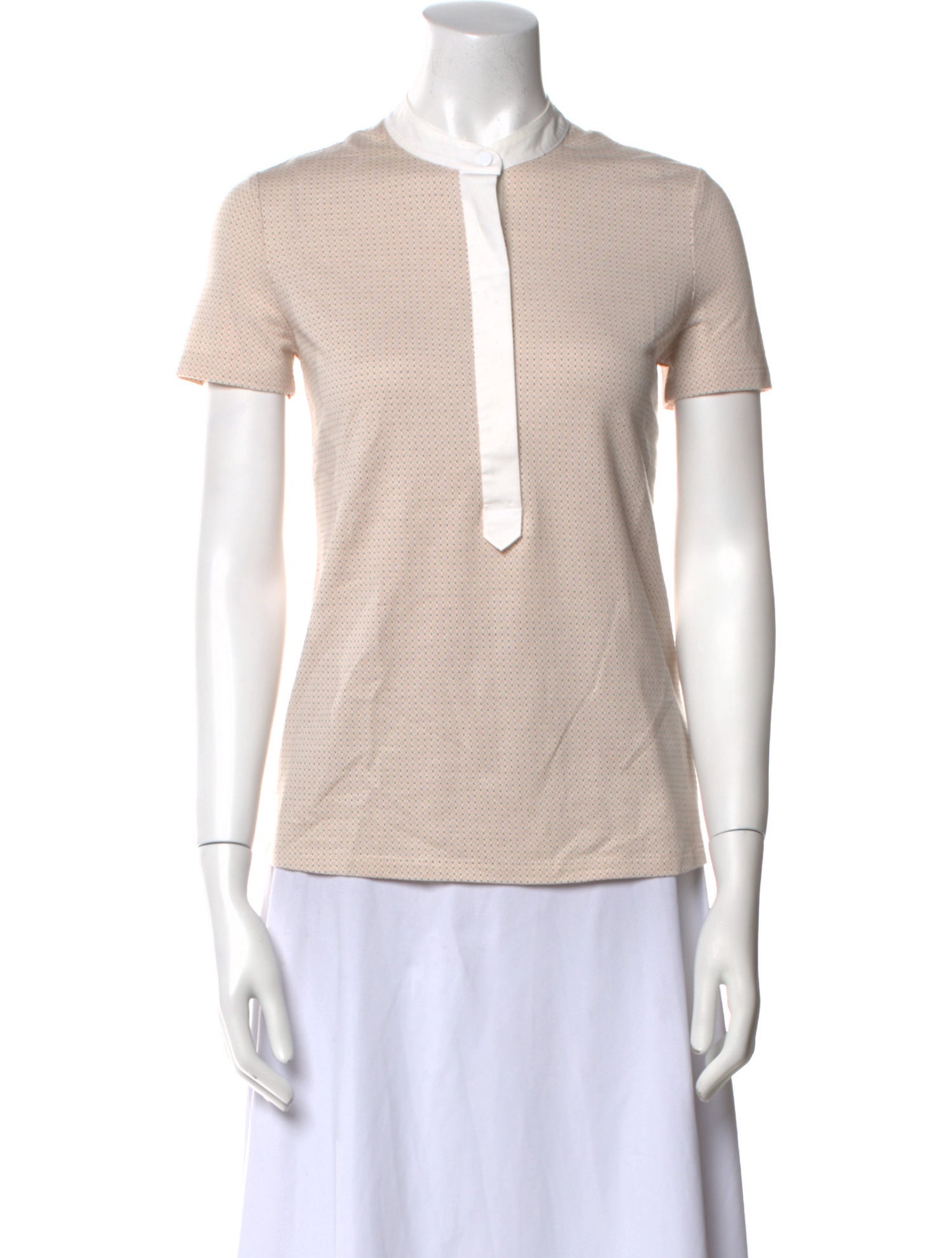 Tory Burch Crew Neck Short Sleeve Polo