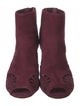 Tory Burch Suede Eyelet Trim Lace-Up Boots