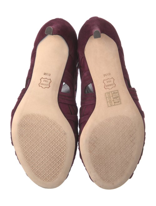 Tory Burch Suede Eyelet Trim Lace-Up Boots