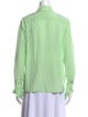 Tory Burch Silk Long Sleeve Button-Up Top