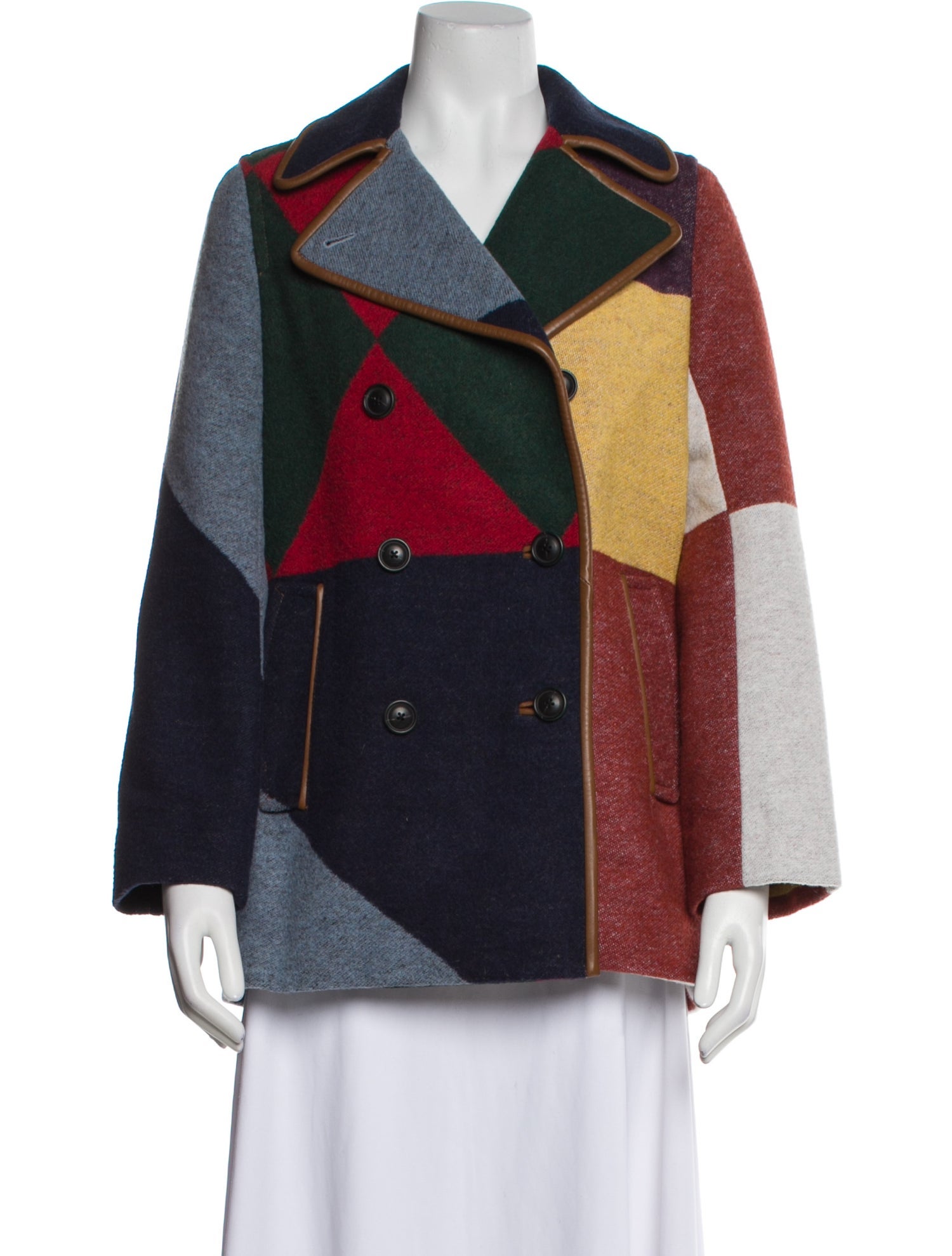 Tory Burch Colorblock Pattern Coat w/ Tags