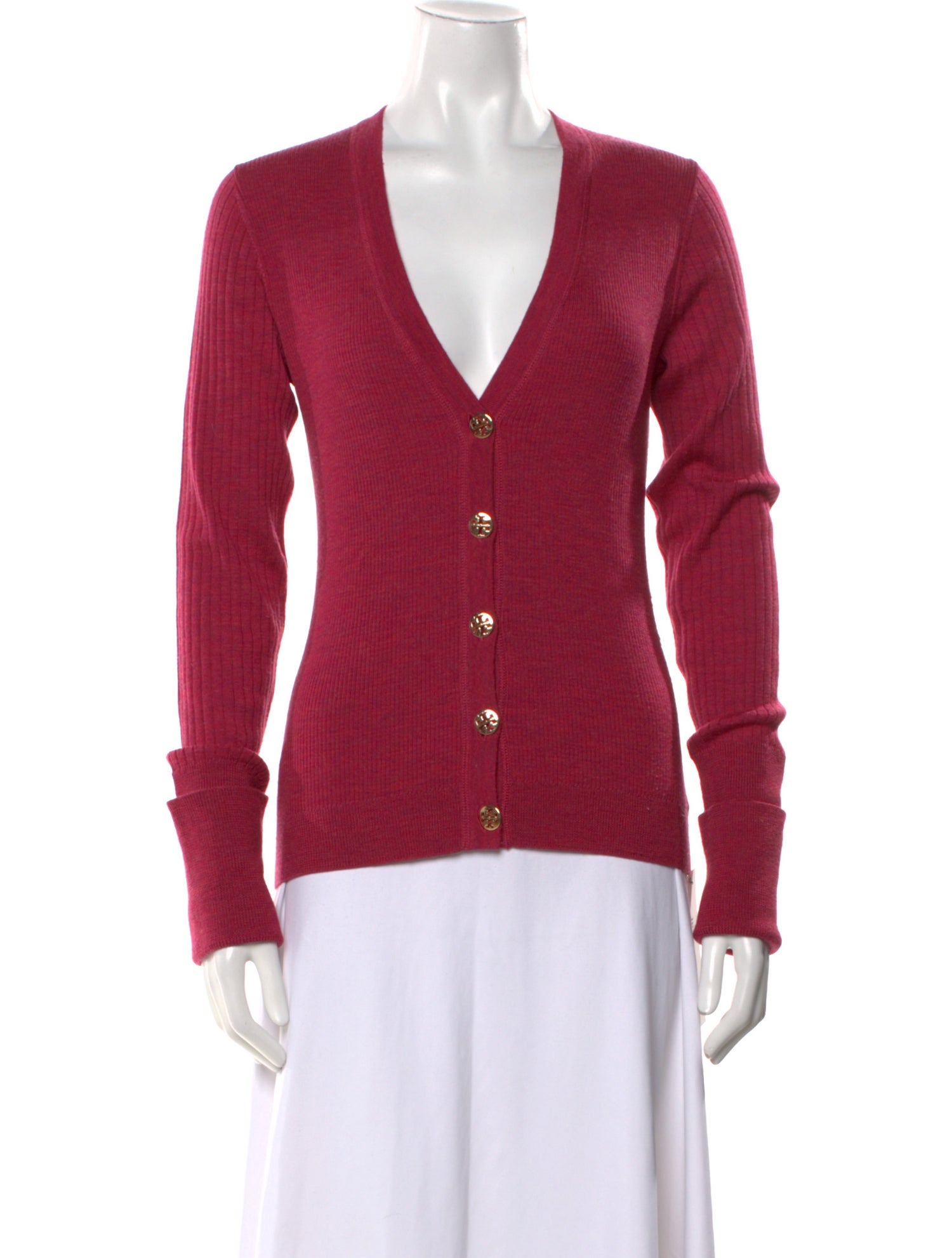 Tory Burch Merino Wool V-Neck Sweater