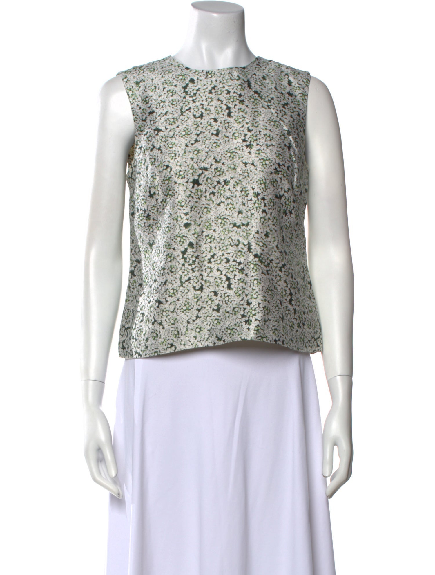 Tory Burch Silk Floral Print Crop Top