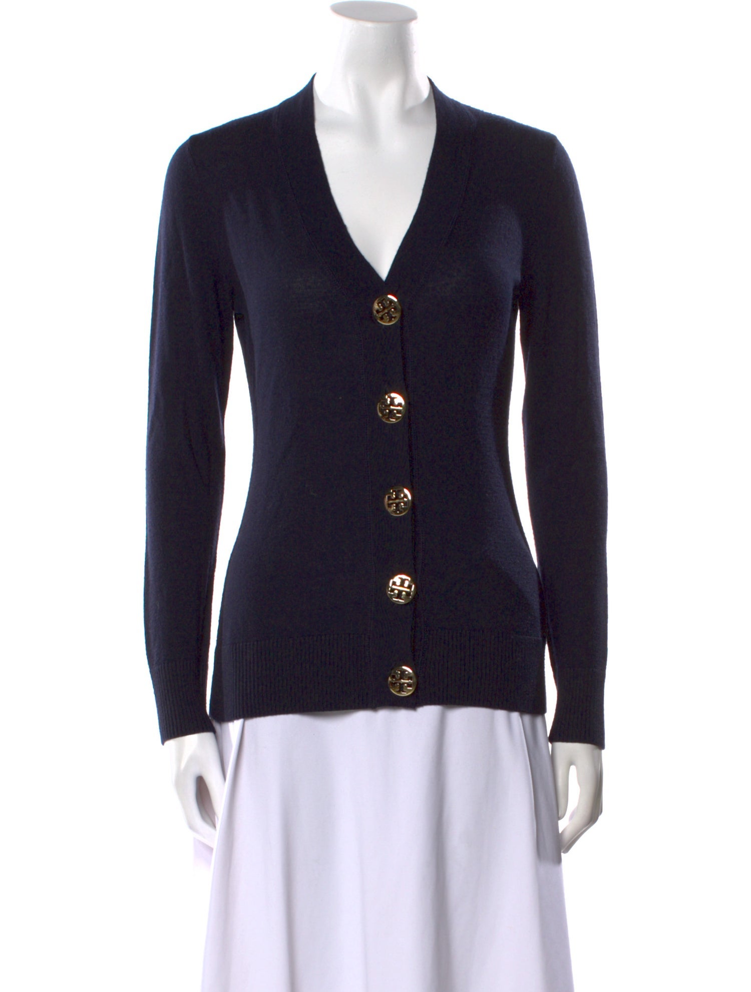 Tory Burch Merino Wool V-Neck Sweater