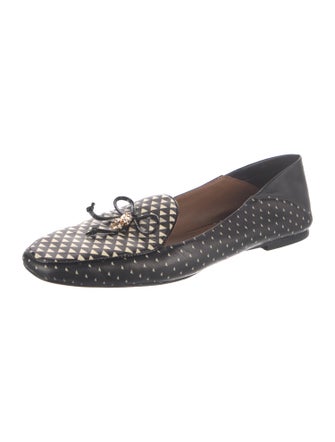 Tory Burch Leather Printed Loafers