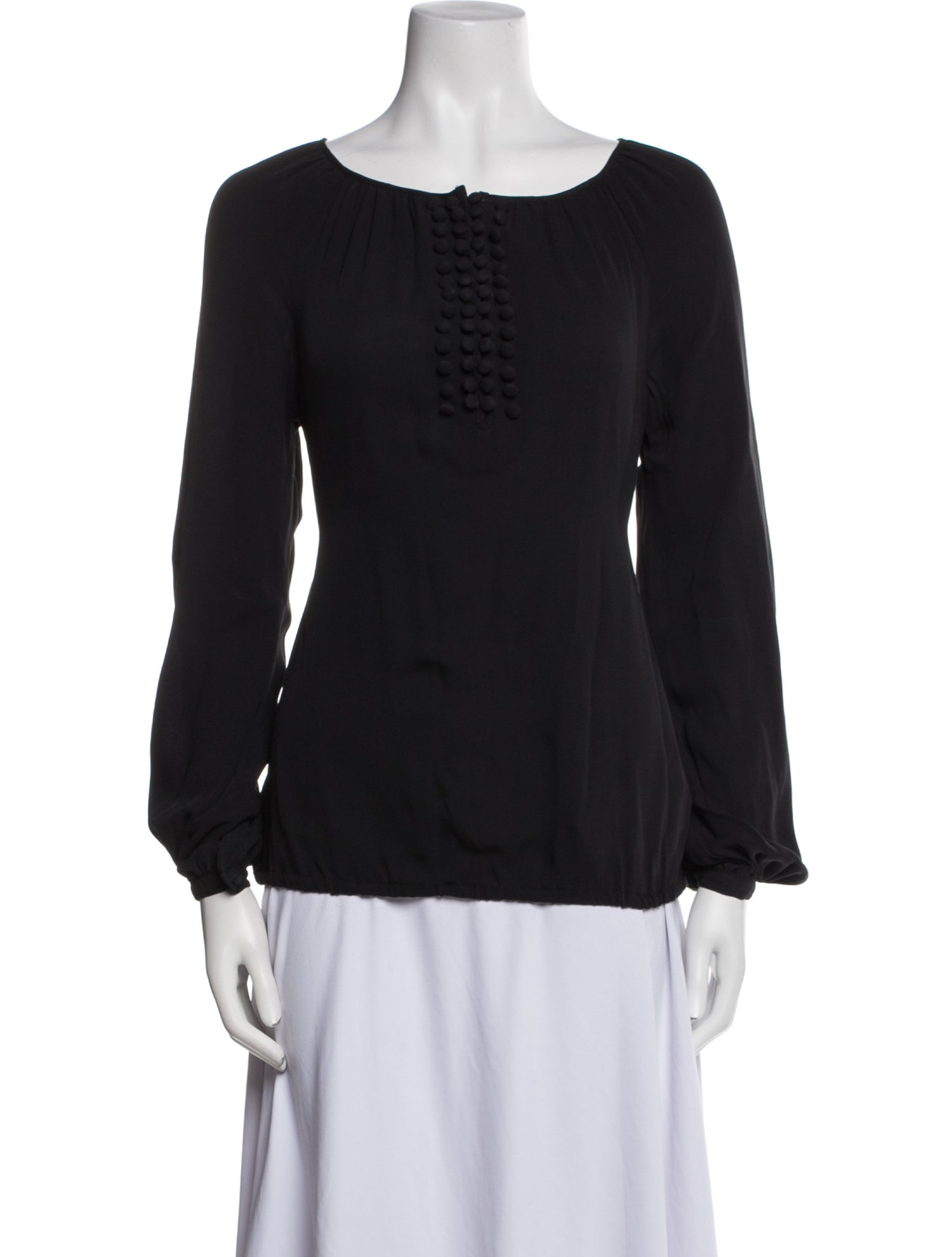 Tory Burch Silk Bateau Neckline Blouse