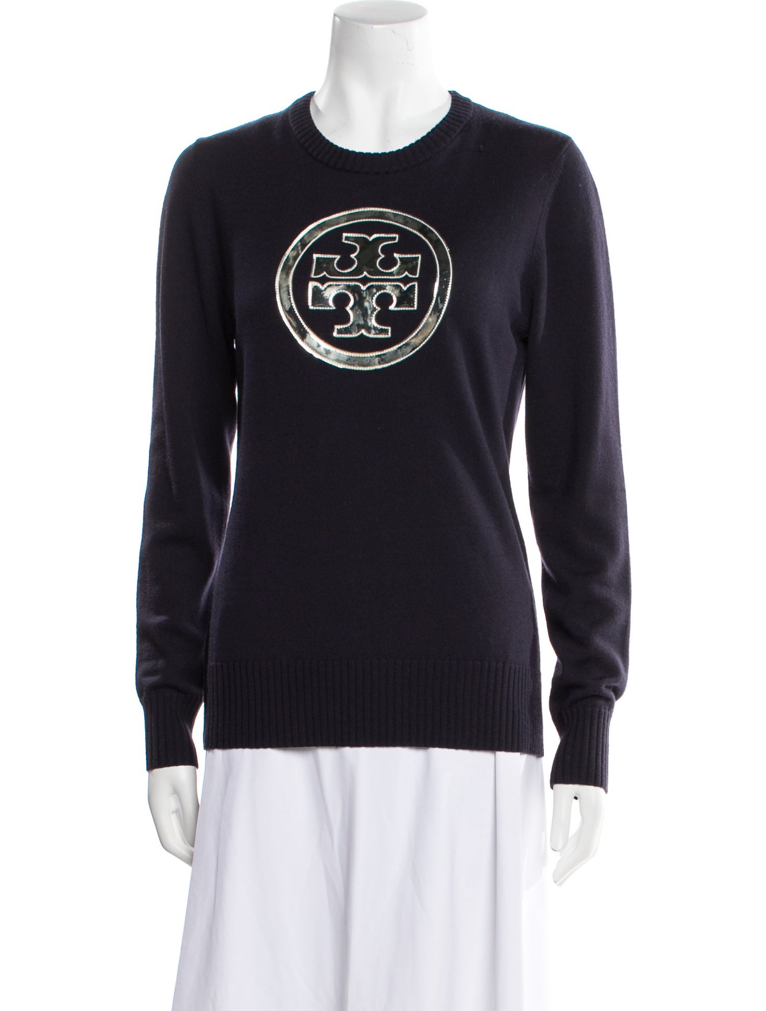 Tory Burch Wool Graphic Print Sweater