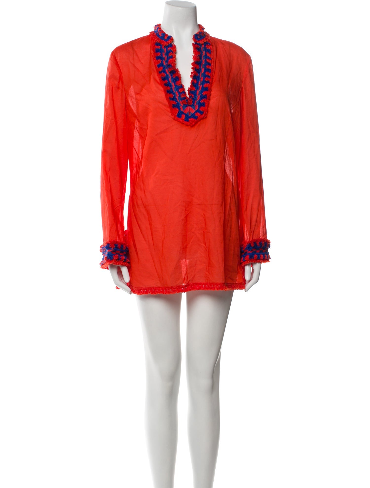 Tory Burch V-Neck Long Sleeve Top