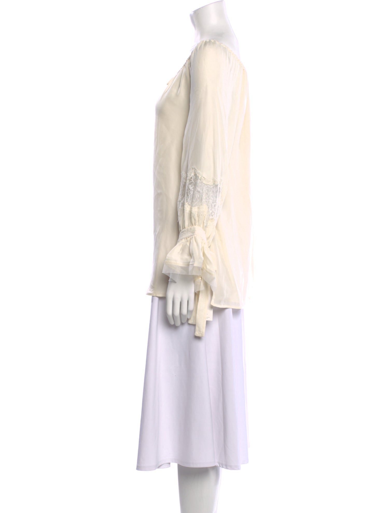 Tory Burch Silk Off-The-Shoulder Blouse w/ Tags