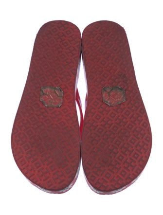 Tory Burch Rubber Floral Print Flip Flops