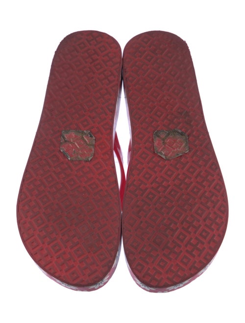 Tory Burch Rubber Floral Print Flip Flops