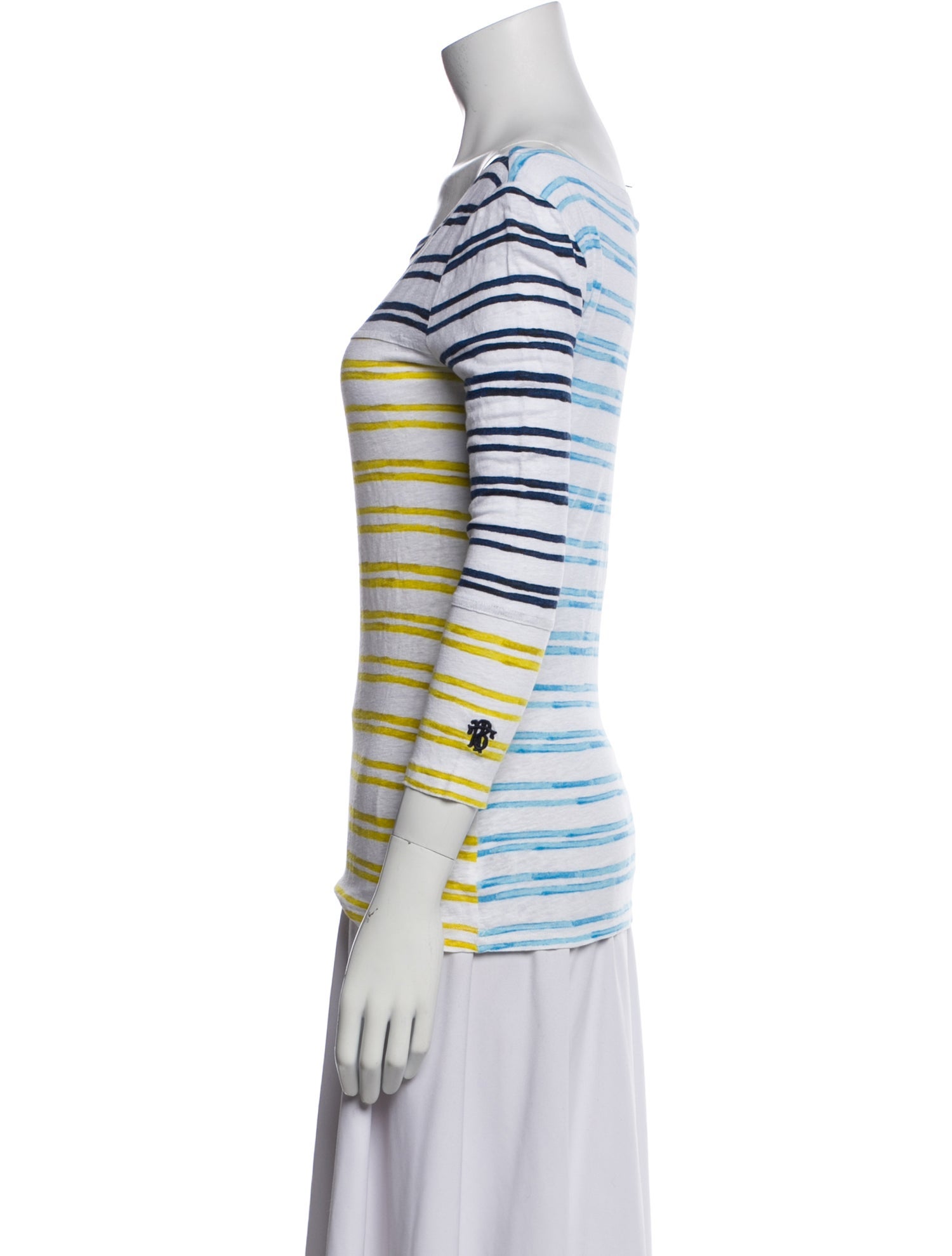 Tory Burch Linen Striped Top