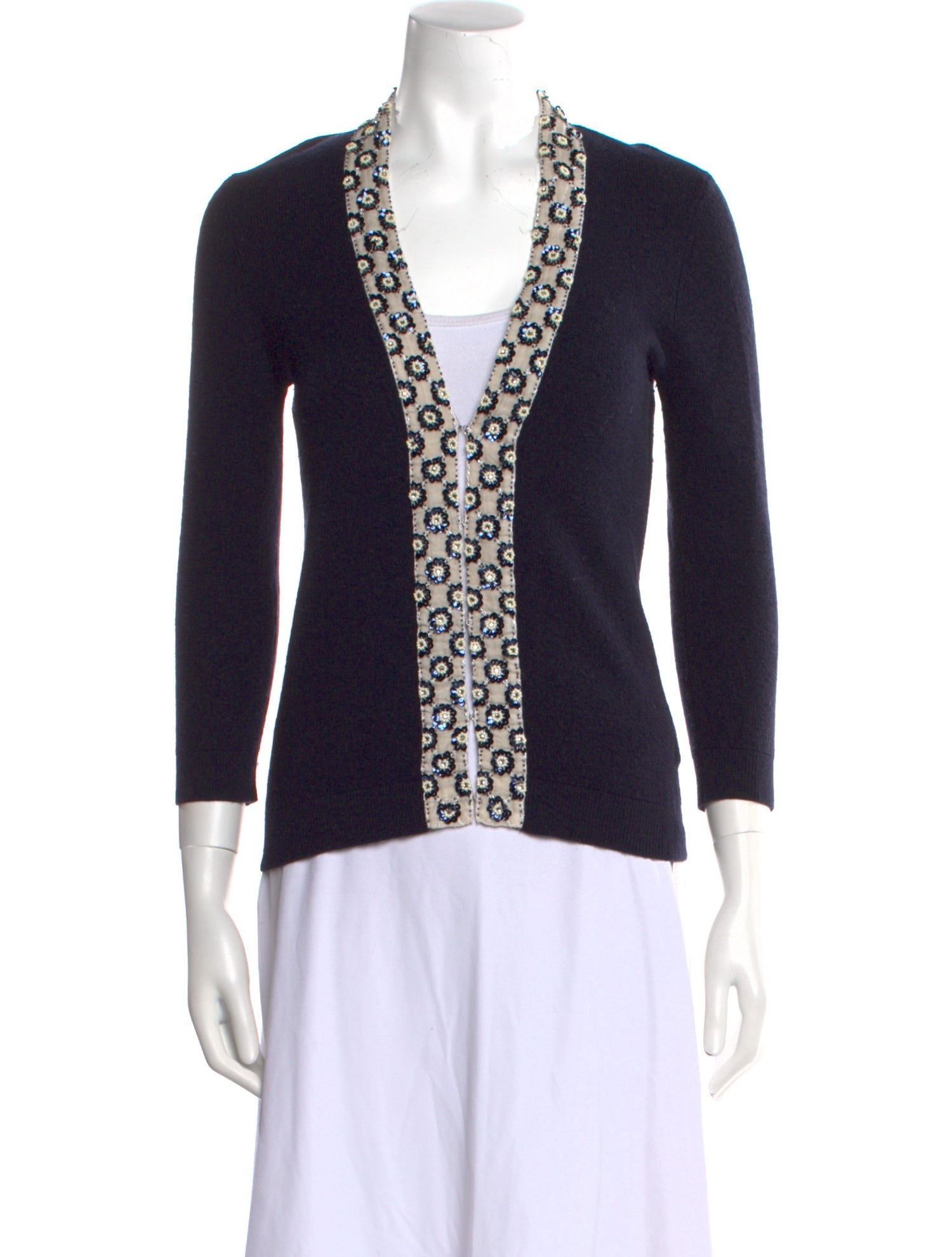 Tory Burch Merino Wool Printed Sweater