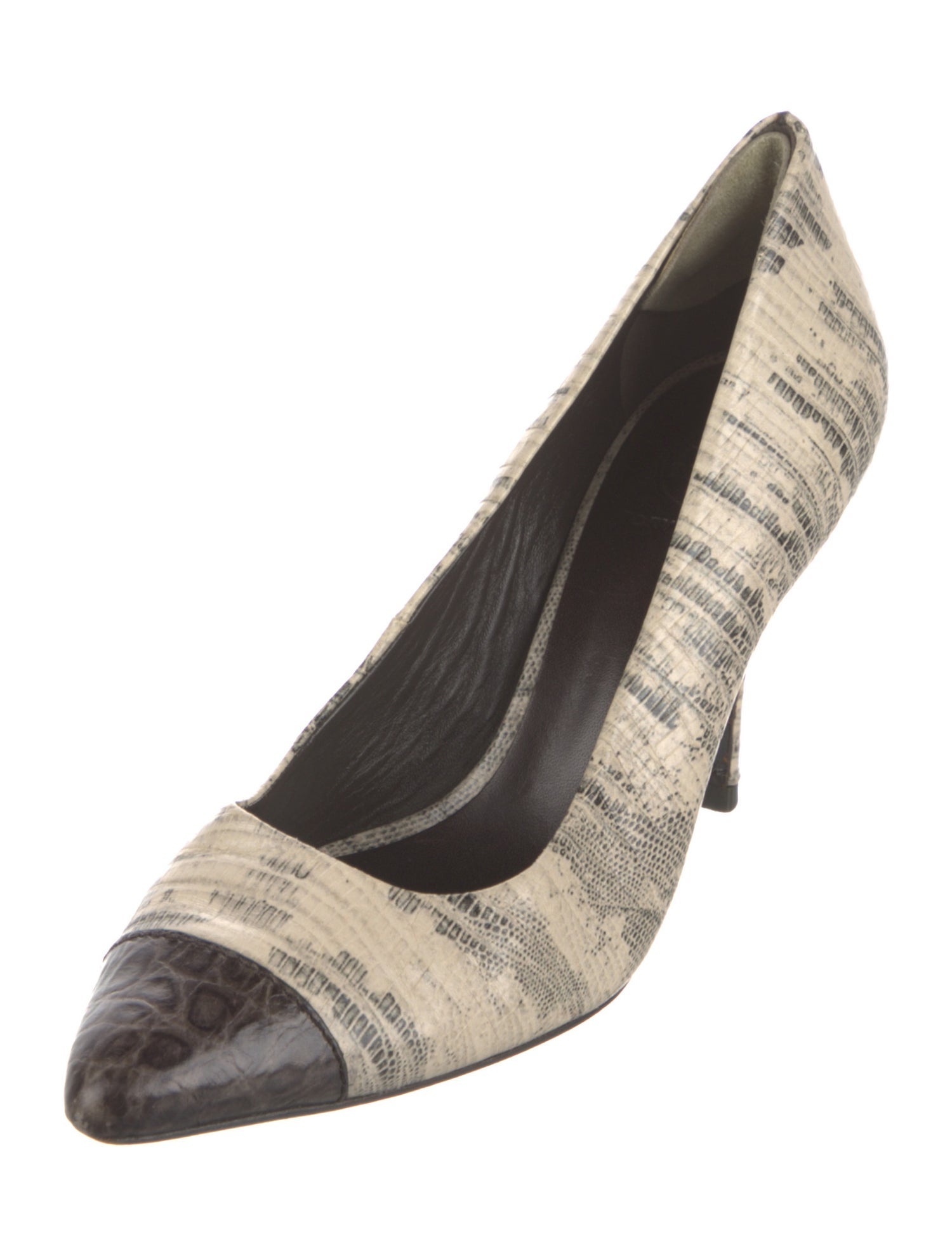 Tory Burch Leather Animal Print Pumps