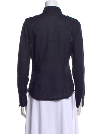 Tory Burch Long Sleeve Button-Up Top