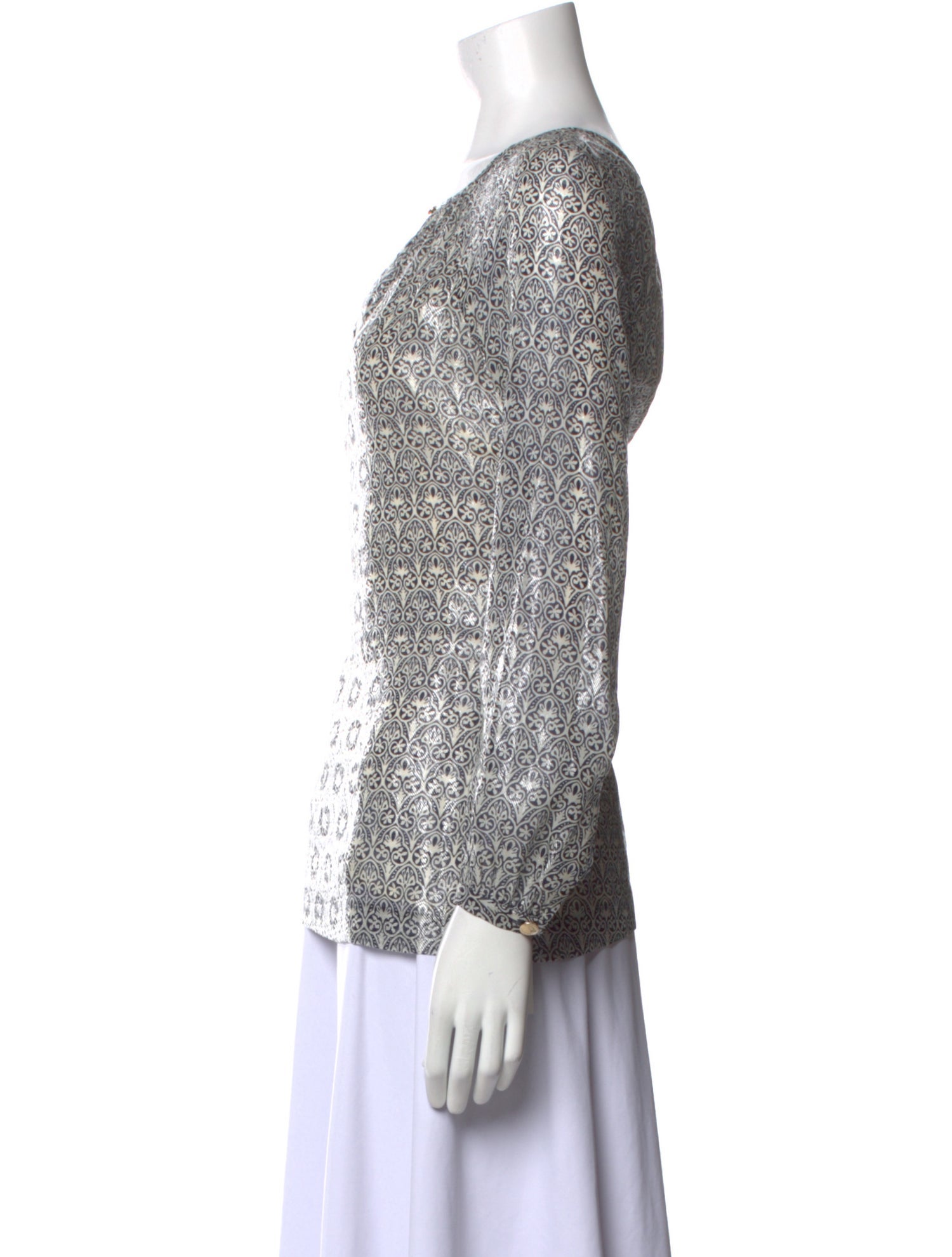 Tory Burch Silk Printed Blouse