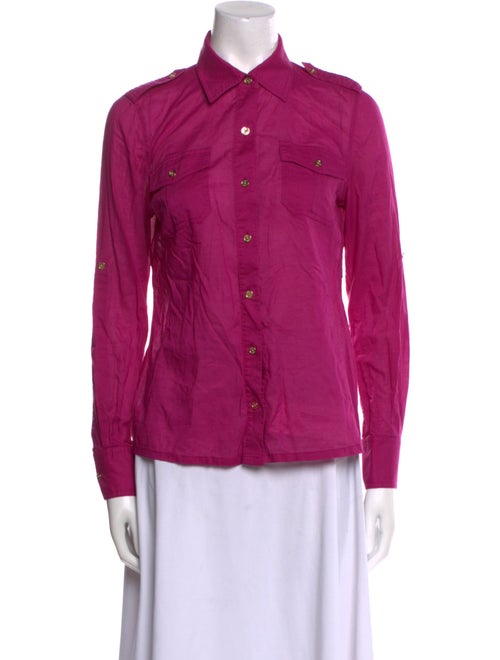 Tory Burch Long Sleeve Button-Up Top