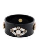 Tory Burch Crystal & Resin Manon Embellished Crest Bangle
