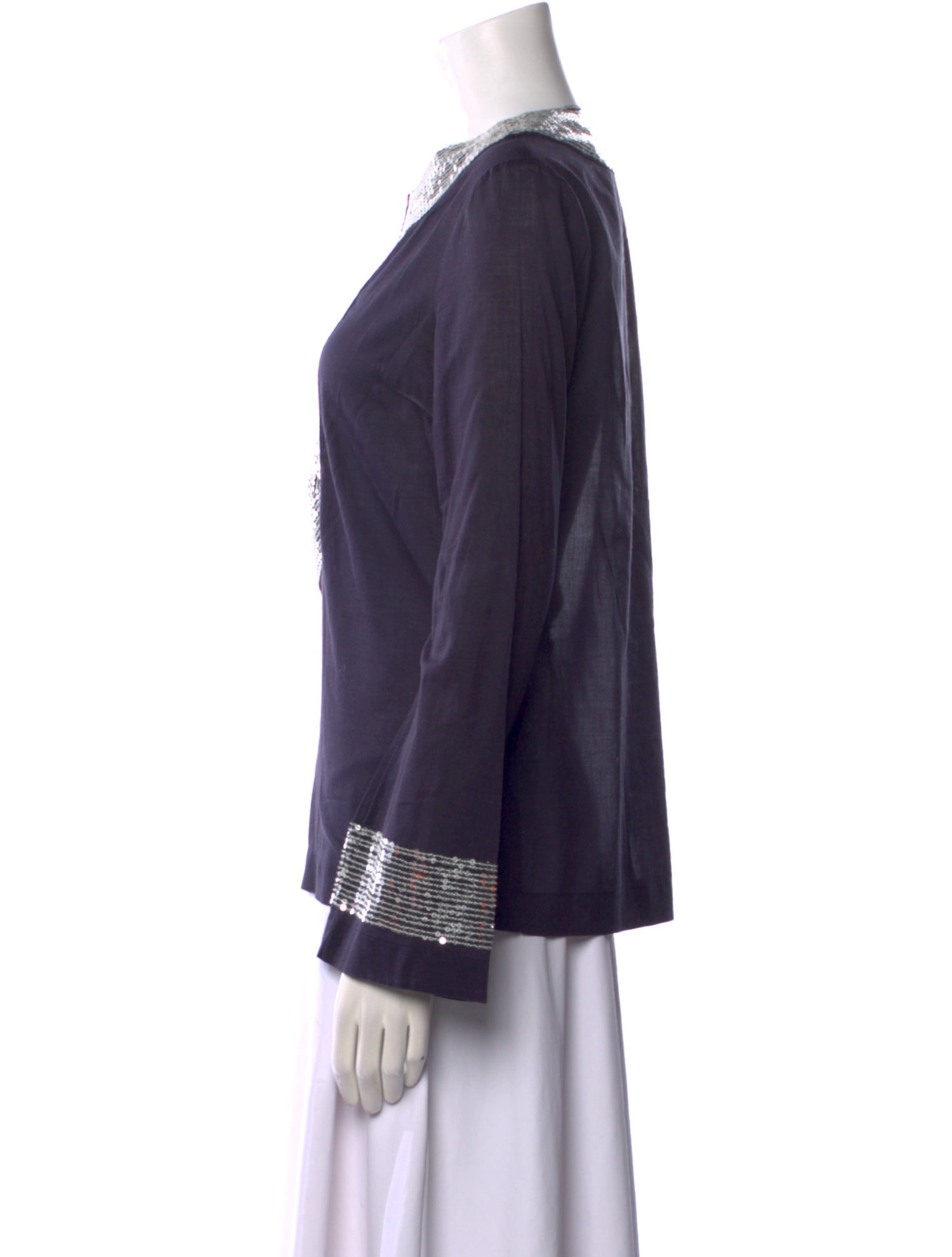 Tory Burch V-Neck Long Sleeve Tunic