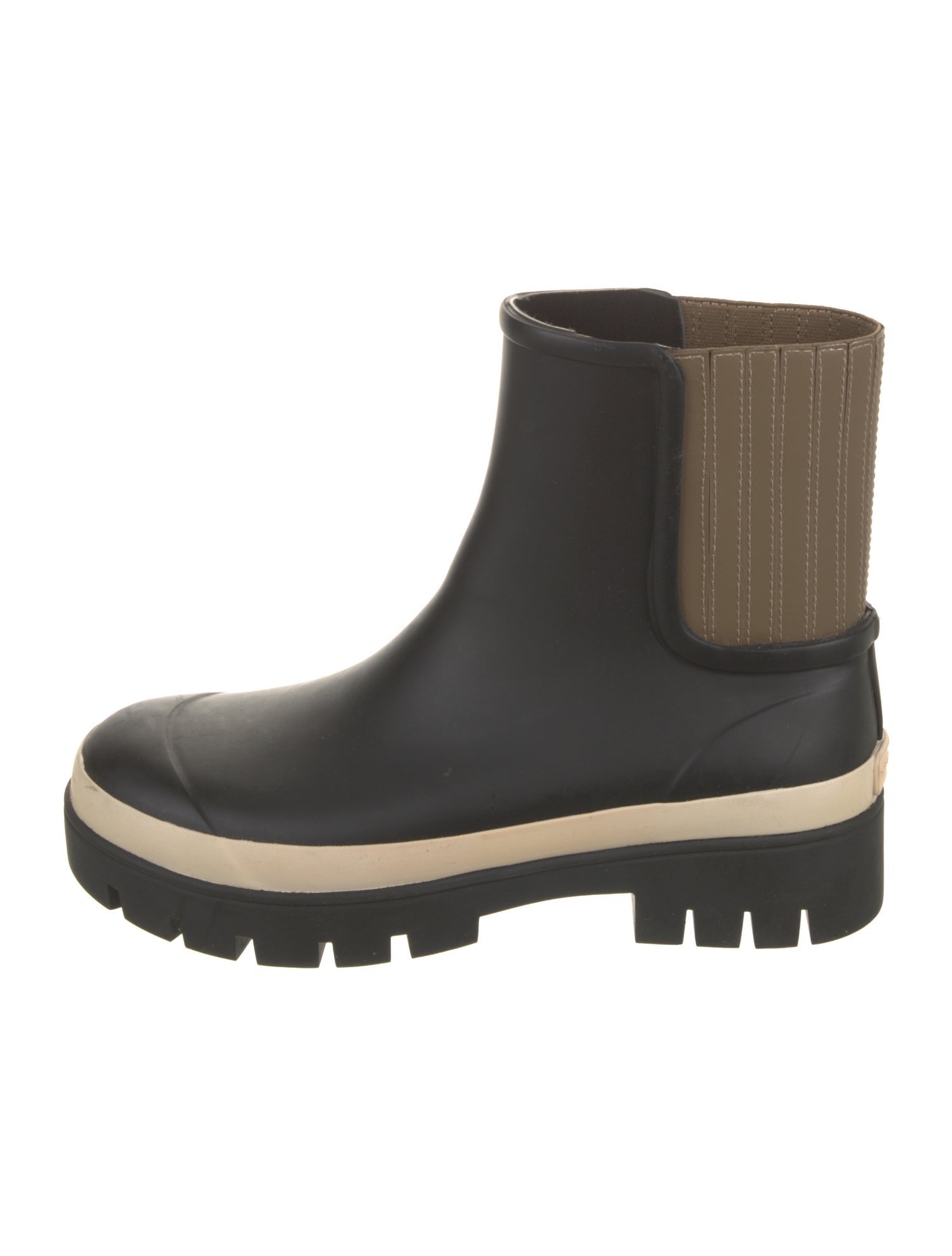 Tory Burch Rubber Colorblock Pattern Rain Boots