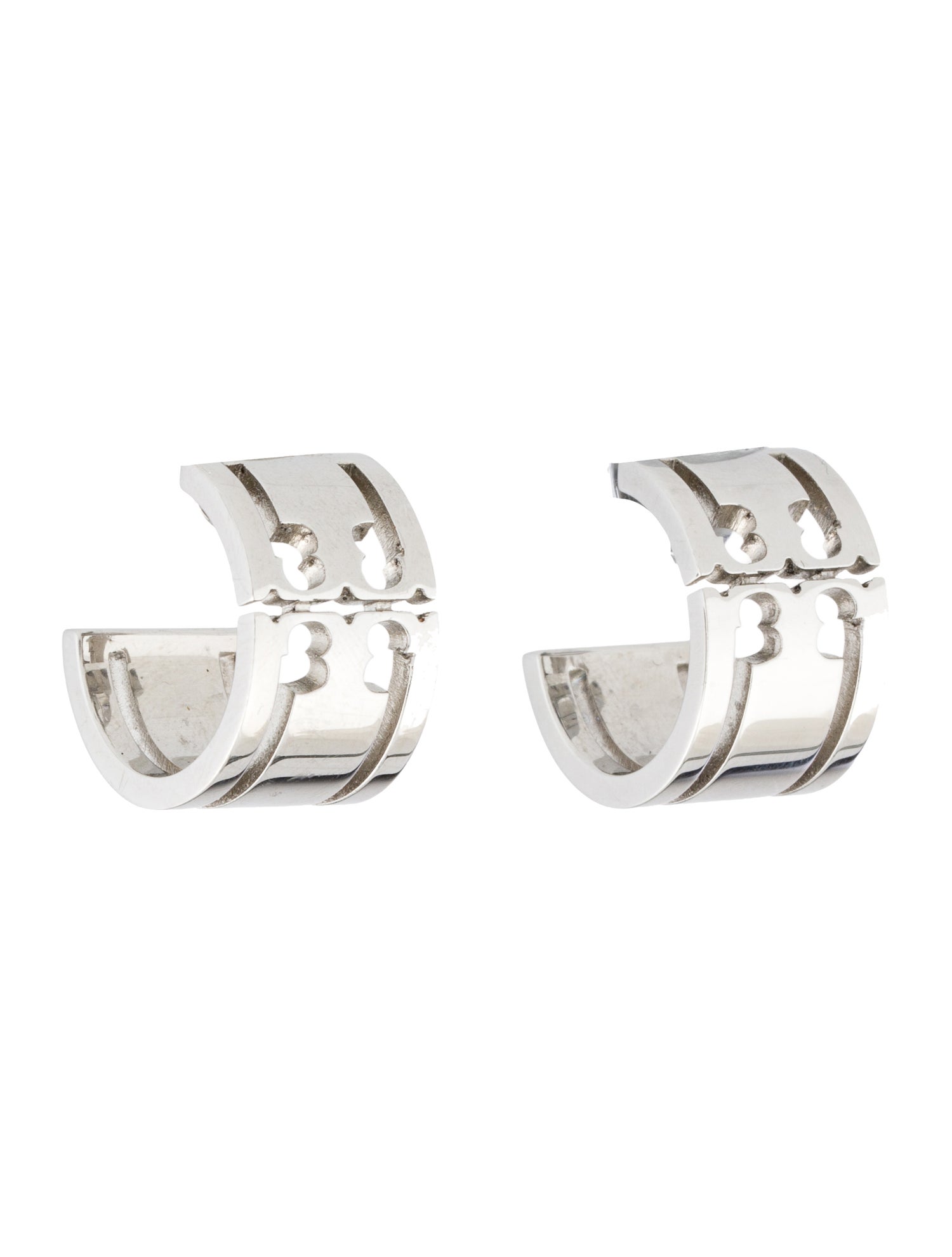 Tory Burch Logo Hoop Earrings