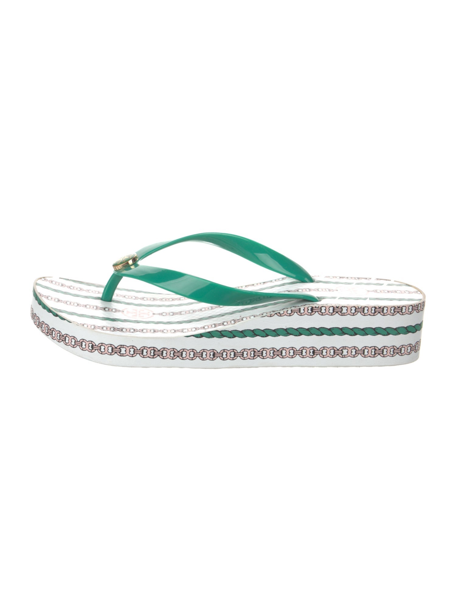 Tory Burch Rubber Printed Flip Flops
